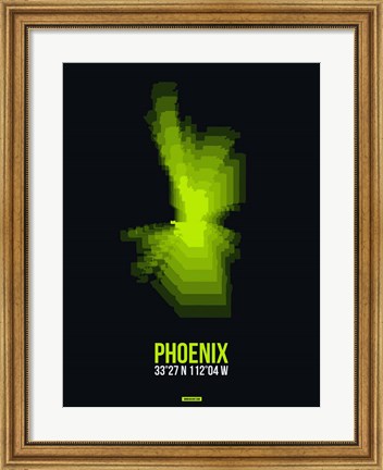Framed Phoenix Radiant Map 5 Print