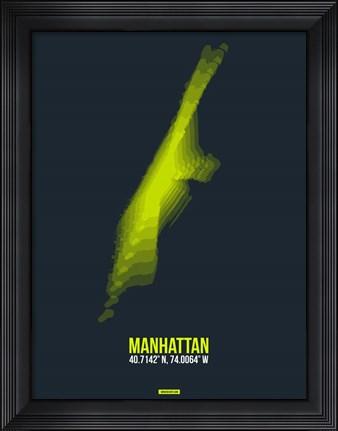 Framed Manhattan Radiant Map 1 Print