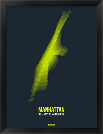 Framed Manhattan Radiant Map 1 Print