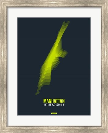 Framed Manhattan Radiant Map 1 Print