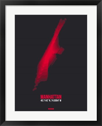 Framed Manhattan Radiant Map 3 Print