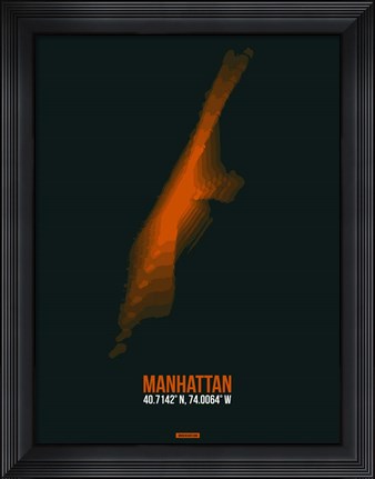Framed Manhattan Radiant Map 4 Print