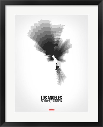 Framed Los Angeles Radiant Map 8 Print