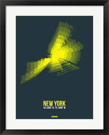 Framed New York Radiant Map 1 Print