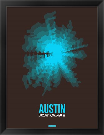 Framed Austin Radiant Map 1 Print