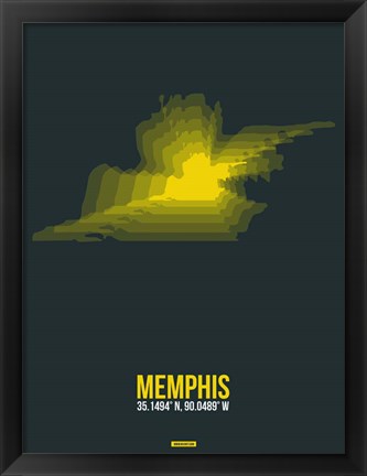 Framed Memphis Radiant Map 1 Print