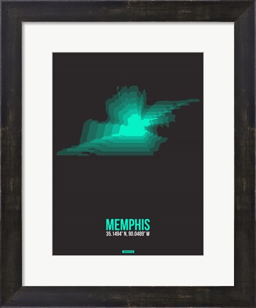 Framed Memphis Radiant Map 2 Print