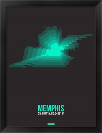 Framed Memphis Radiant Map 2 Print