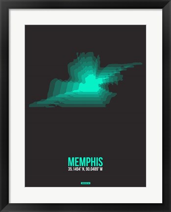 Framed Memphis Radiant Map 2 Print