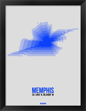 Framed Memphis Radiant Map 3 Print