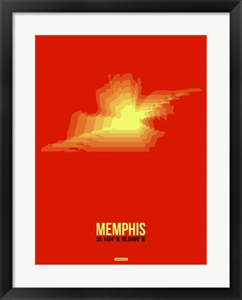 Framed Memphis Radiant Map 4 Print