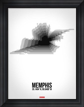 Framed Memphis Radiant Map 5 Print