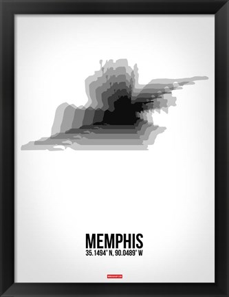 Framed Memphis Radiant Map 5 Print