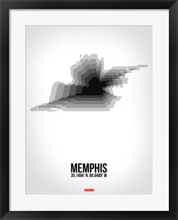 Framed Memphis Radiant Map 5 Print