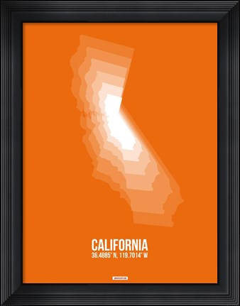 Framed California Radiant Map 7 Print