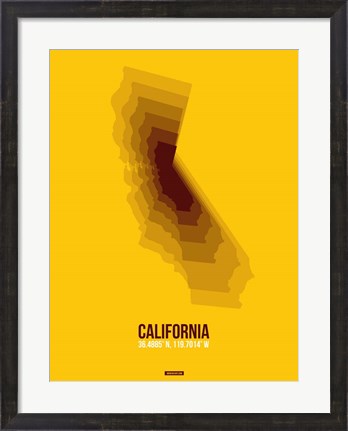 Framed California Radiant Map 8 Print
