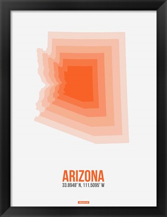 Framed Arizona Radiant Map 1A Print