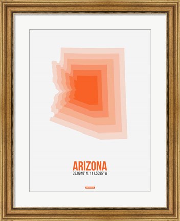 Framed Arizona Radiant Map 1A Print