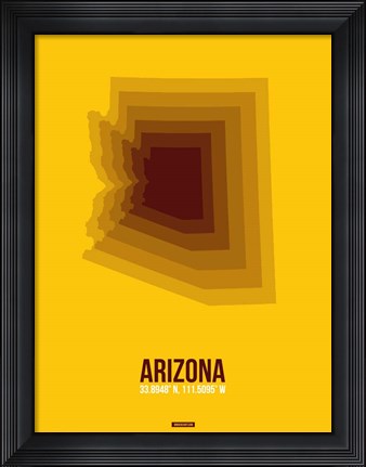 Framed Arizona Radiant Map 3A Print