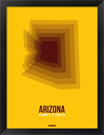 Framed Arizona Radiant Map 3A Print