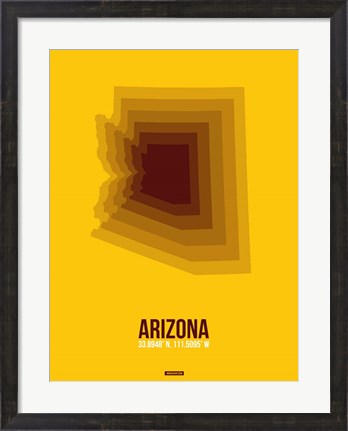 Framed Arizona Radiant Map 3A Print