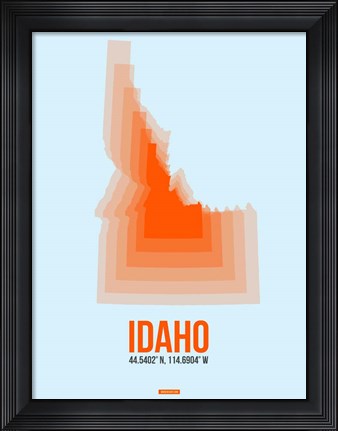 Framed Idaho Radiant Map 1 Print
