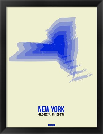 Framed New York Radiant Map 1 Print