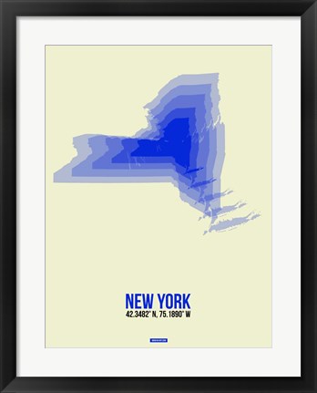 Framed New York Radiant Map 1 Print