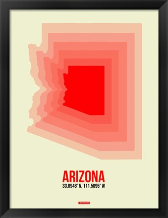 Framed Arizona Radiant Map 1B Print