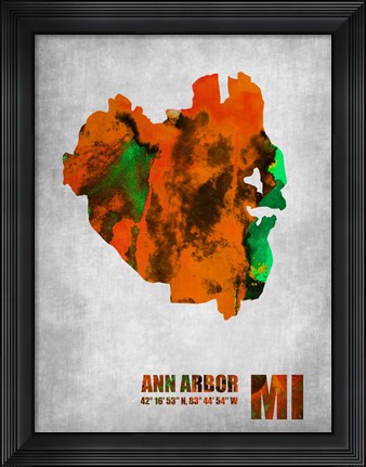 Framed Ann Arbor Michigan Print