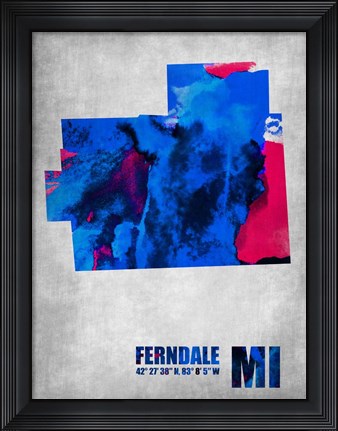 Framed Ferndale Michigan Print