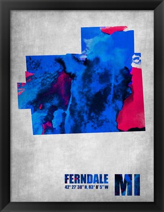 Framed Ferndale Michigan Print