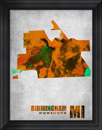 Framed Birmingham Michigan Print