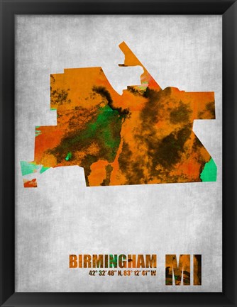 Framed Birmingham Michigan Print