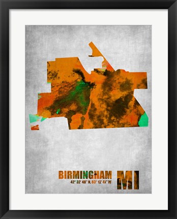 Framed Birmingham Michigan Print