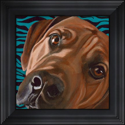 Framed Dlynn&#39;s Dogs - Bunsen Print