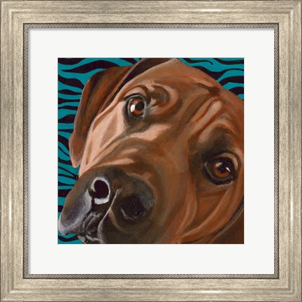 Framed Dlynn&#39;s Dogs - Bunsen Print