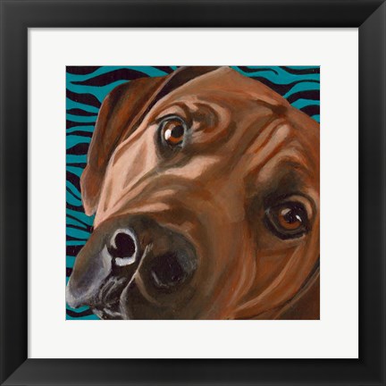 Framed Dlynn&#39;s Dogs - Bunsen Print