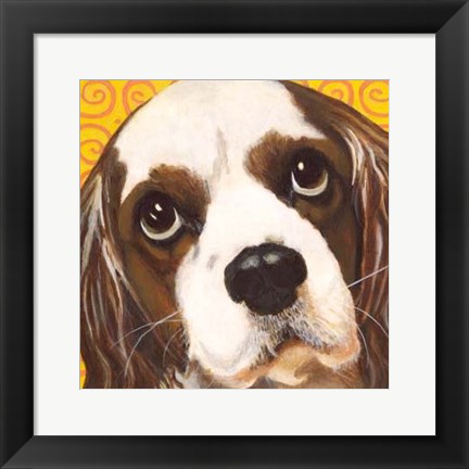 Framed Dlynn&#39;s Dogs - Charlie Print