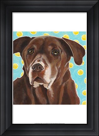Framed Dlynn&#39;s Dogs - Get Your Ball Print