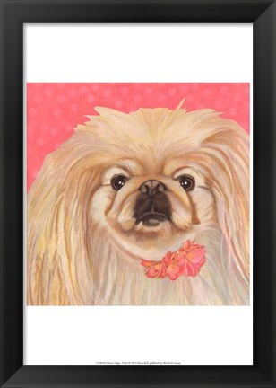 Framed Dlynn&#39;s Dogs - Pinky Print