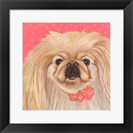 Framed Dlynn&#39;s Dogs - Pinky Print