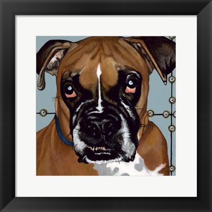 Framed Dlynn&#39;s Dogs - Rocco Print