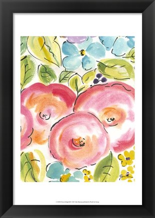 Framed Flower Delight III Print