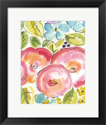 Framed Flower Delight III Print