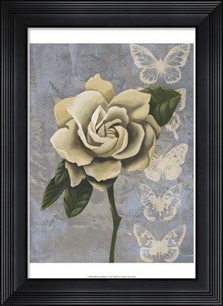 Framed Blissful Gardenia I Print