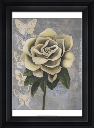 Framed Blissful Gardenia II Print