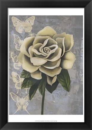 Framed Blissful Gardenia II Print