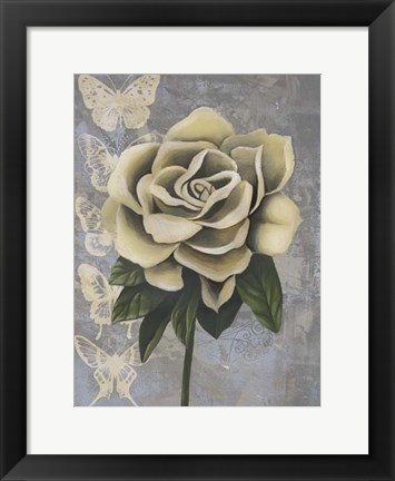 Framed Blissful Gardenia II Print