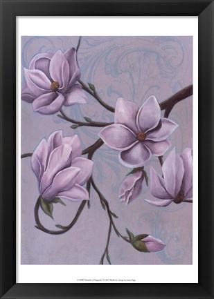 Framed Branches of Magnolia I Print